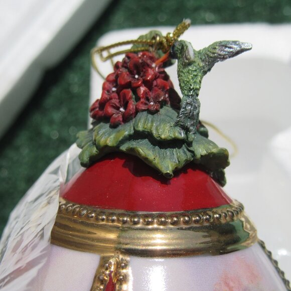 3 Bradford Editions Lena Liu Glorious Gardens Christmas Ornaments Set - Picture 7 of 8